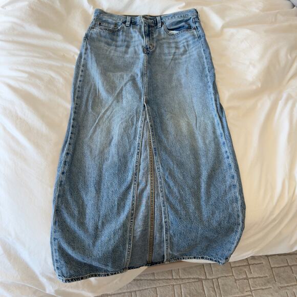 Levi's® Premium Ankle Column Skirt Blue Size 28 - Picture 2 of 7